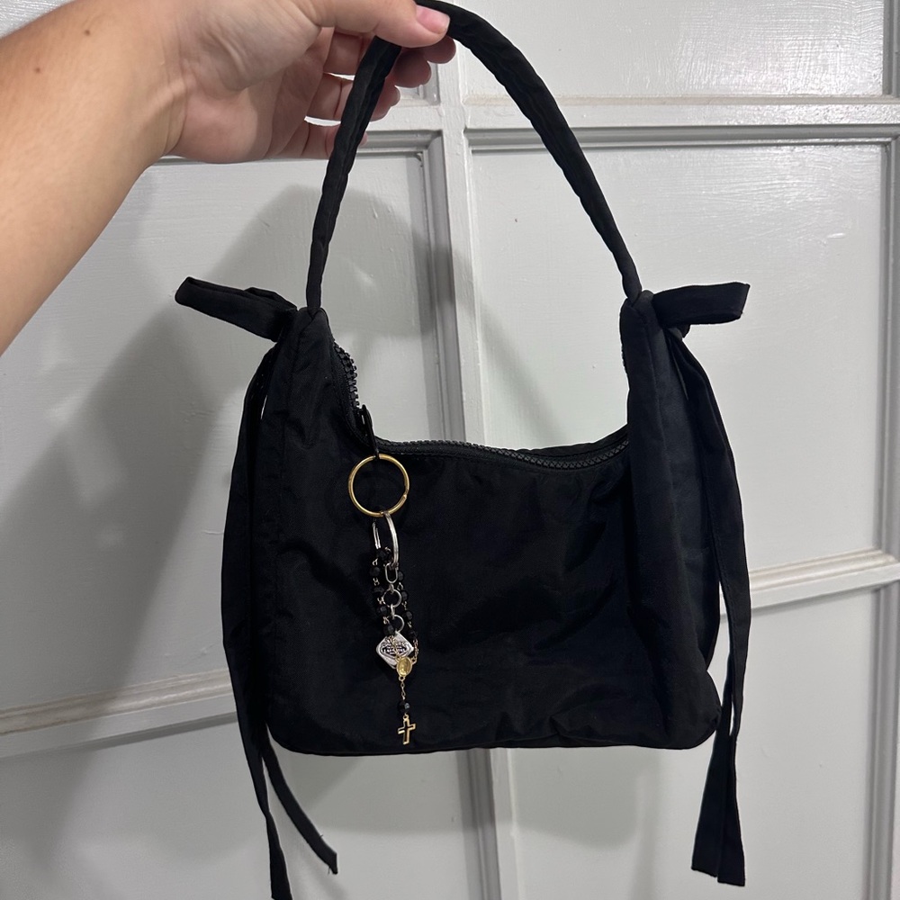Sandy Liang x Baggu Black Mini Bow Bag